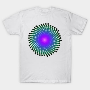 Whirlpool Spiral | Dark Nebula Pink Blue Green T-Shirt